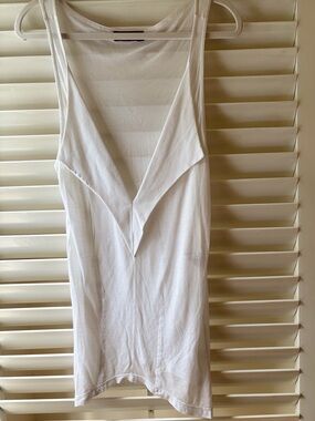 Paper Thin White Avante Guard Tank by Red Iodice